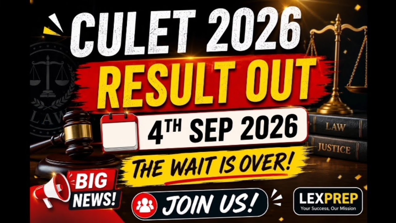 CULET 2026 RESULT OUT! | Calcutta University Law Entrance Test | 4 Sep 2026 | Check Now @LexPrepHub 