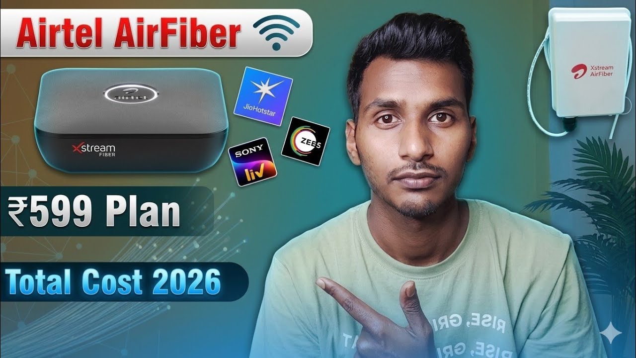 Airtel AirFiber🛜 - ₹599 Plan installation & Booking PROCESS Online | Unlimited DATA | ₹1000 Cashback