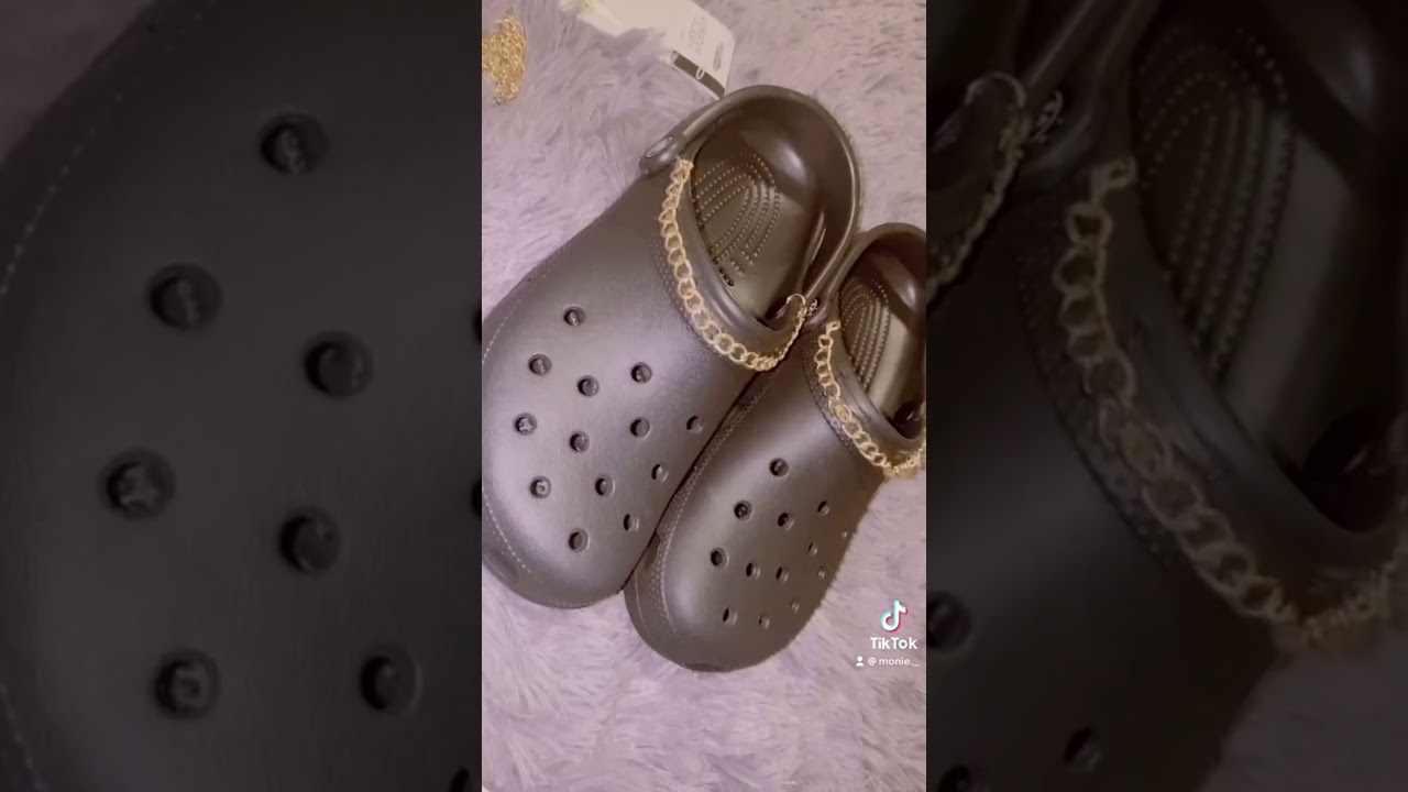 How to customize crocs   By adding chains,diamonds, and make your own/ homemade croc charms