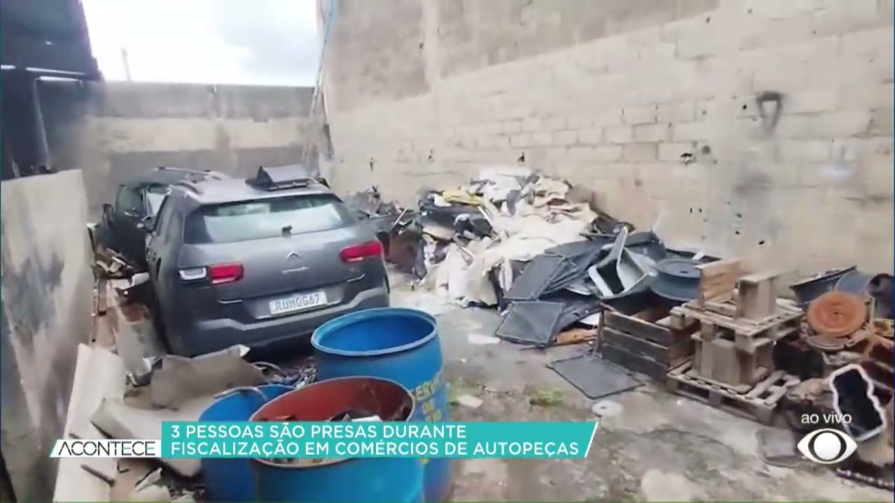 Operação fiscaliza comércios ilegais de autopeças e prende 3 pessoas
