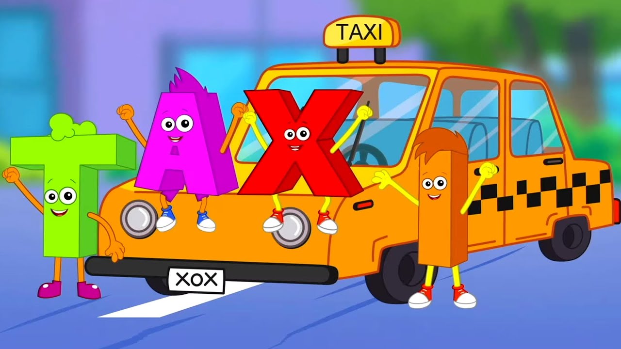 Wheels On The Taxi Go Round And Round, Street Vehicle for Kids by Mr Alphabet