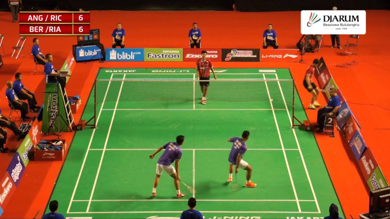 Berry Angriawan/Rian Agung Saputro (Pelatnas PBSI) VS Angga Pratama/Ricky Karanda (Pelatnas PBSI)