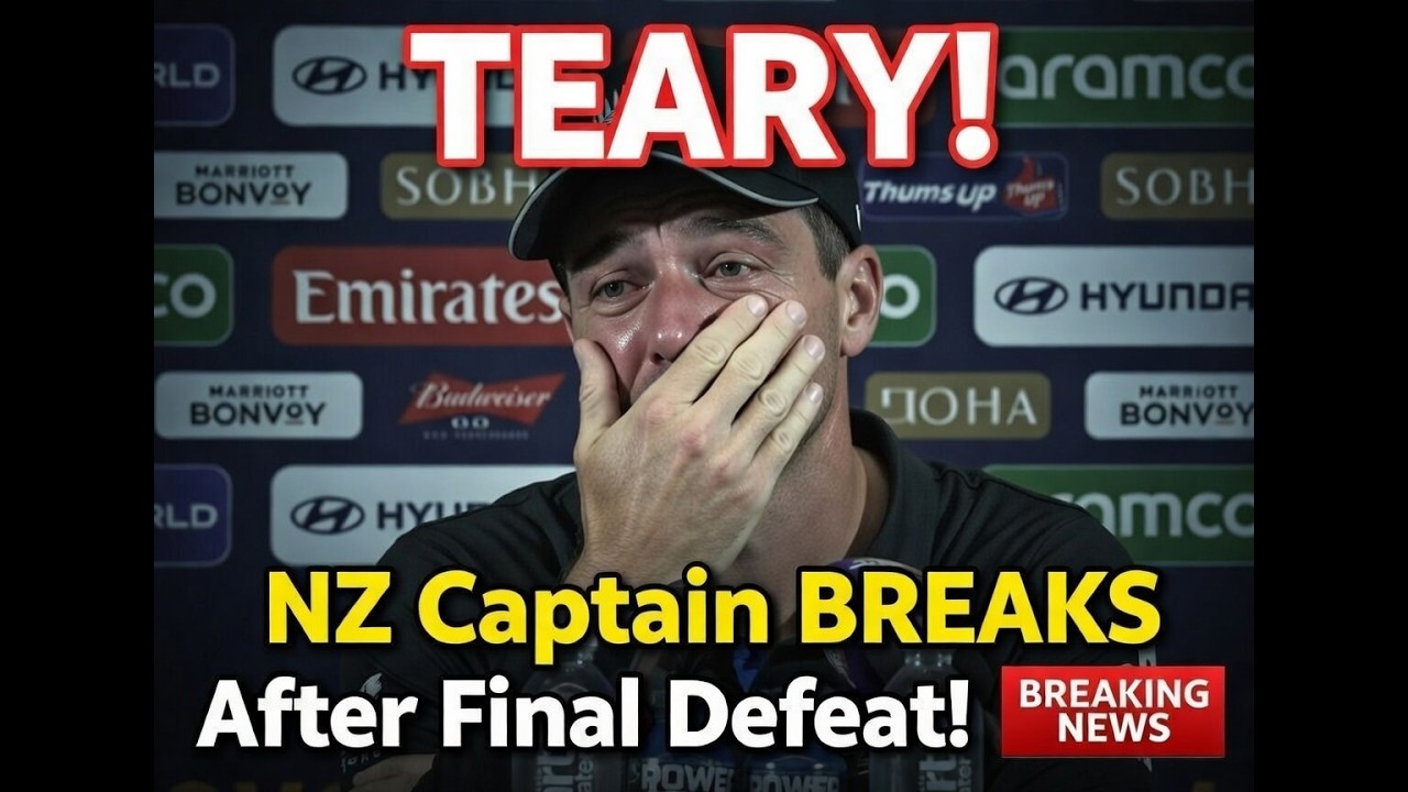 TEARY! NZ Captain STRUGGLES To Hold It After India Loss In Final!