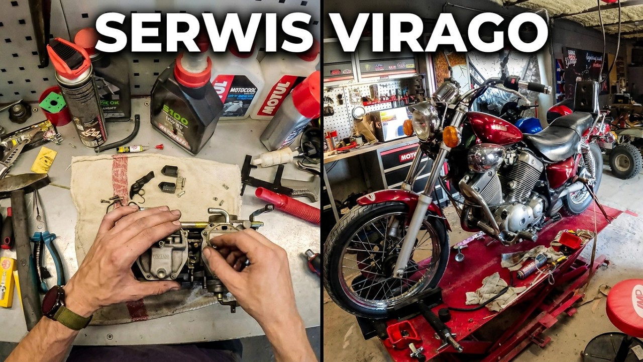 Yamaha XV 535 Virago serwis zawieszenia,gaźników,wymiana płynu hamulcowego