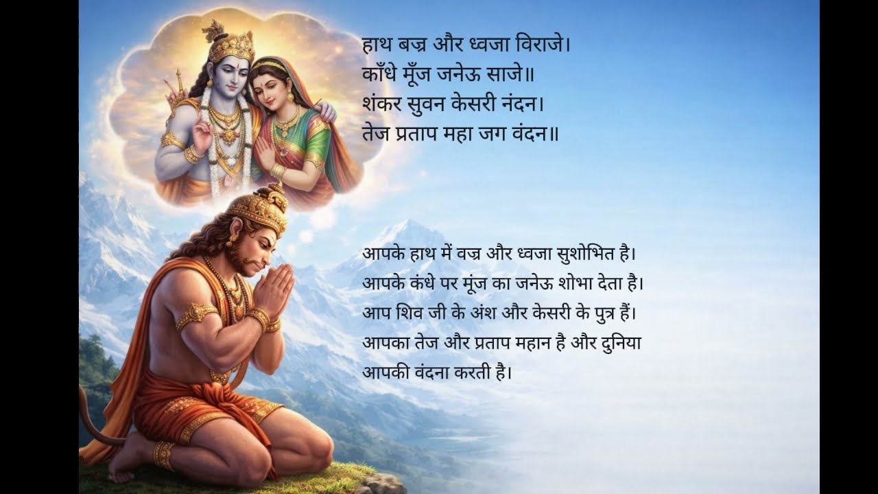 हनुमान चालीसा हिंदी अर्थ सहित #bhakti #hanuman Hanuman Chalisa with Hindi Meaning |#shreeram #facts