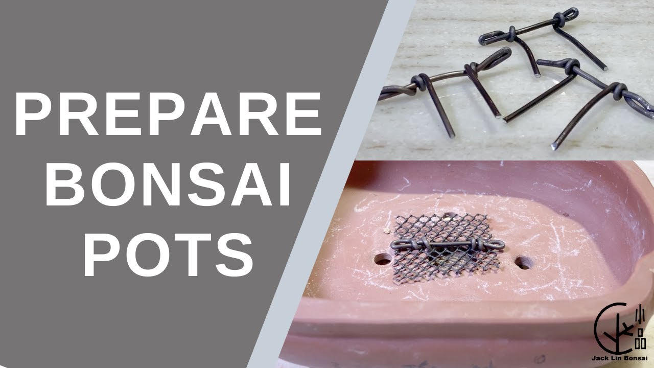 Bonsai Tutorial 2020 | How To Prepare Bonsai Pots [Cover Drainage Holes]如何準備花盆[蓋住排水孔]