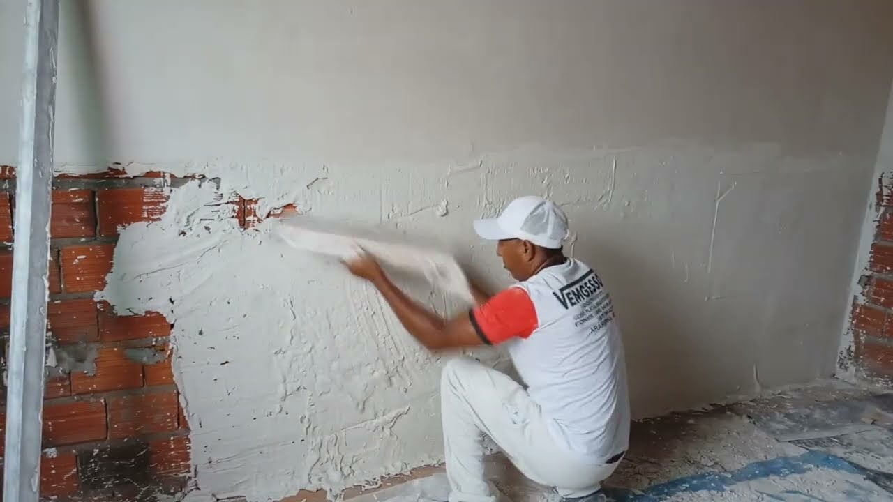 COMO FAZER GESSO LISO NO TIJOLO CERÂMICA