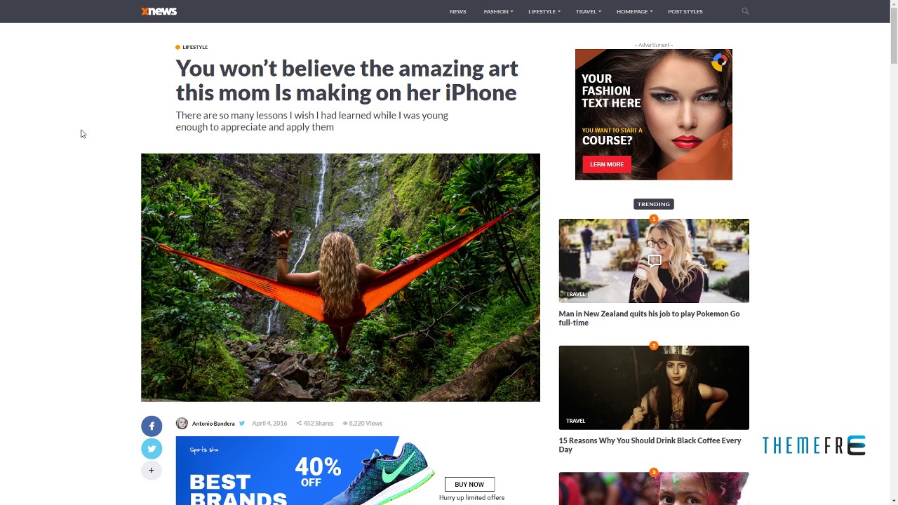 Xnews - WordPress Theme for Magazine / News / Blog        Mark Conner