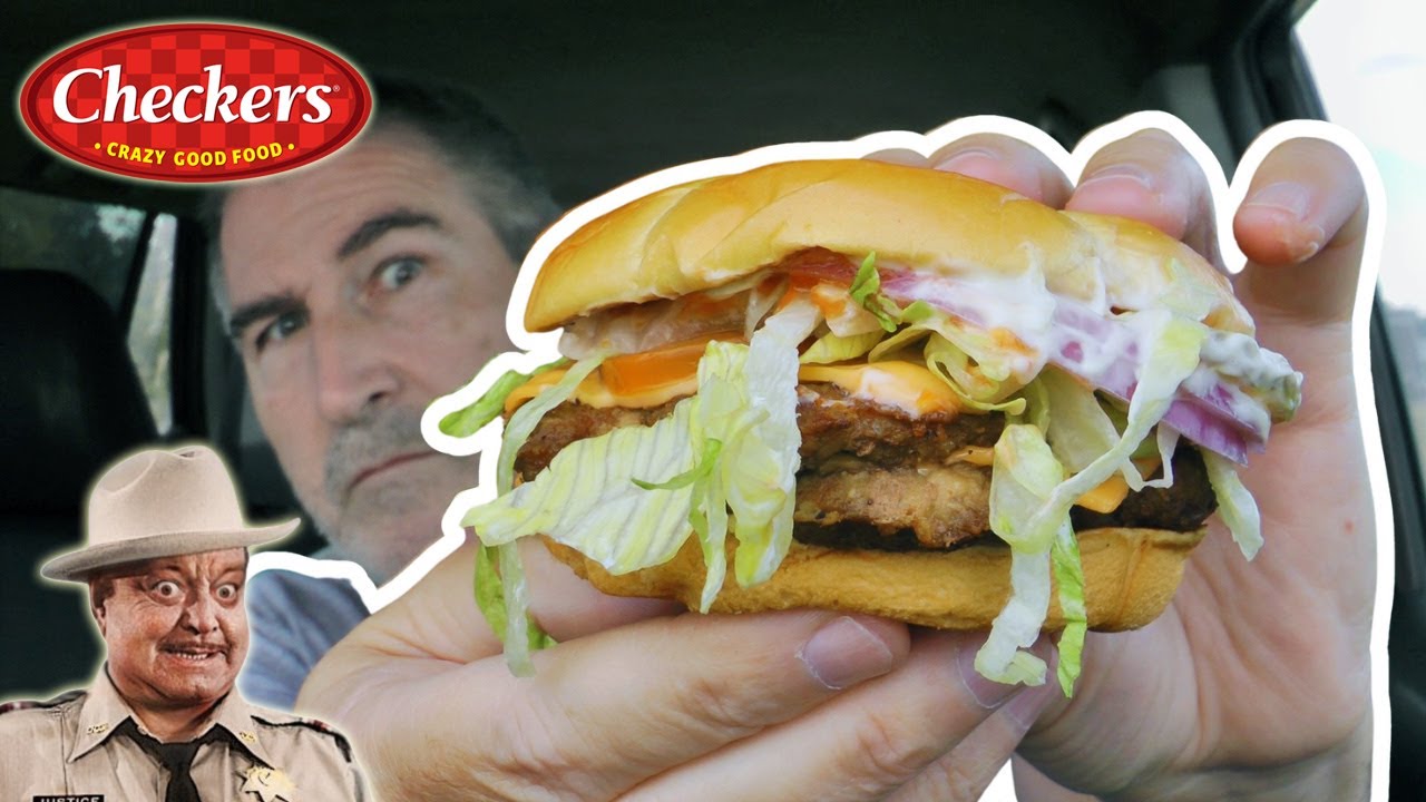 FIRST TIME EATING AT CHECKERS RALLY'S: Big Buford Burger Review!