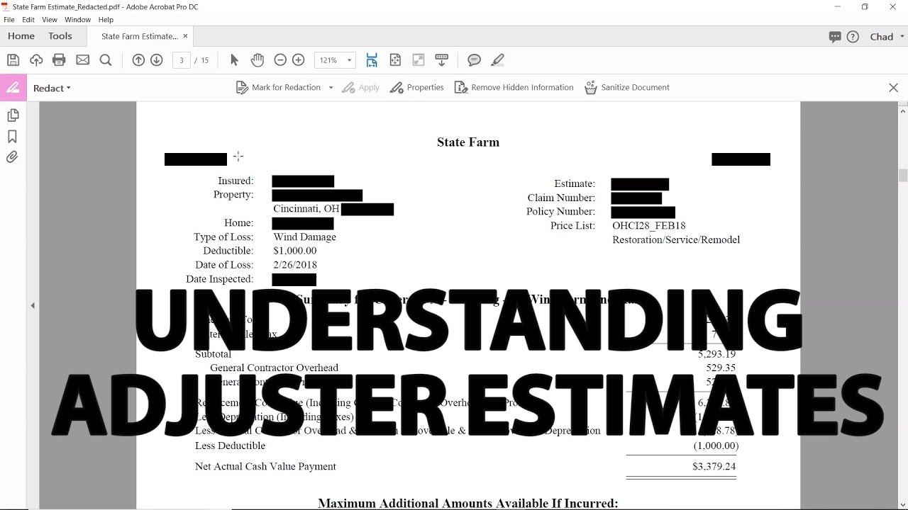 Breaking Down Insurance Adjuster Xactimate Estimates | Roofing
