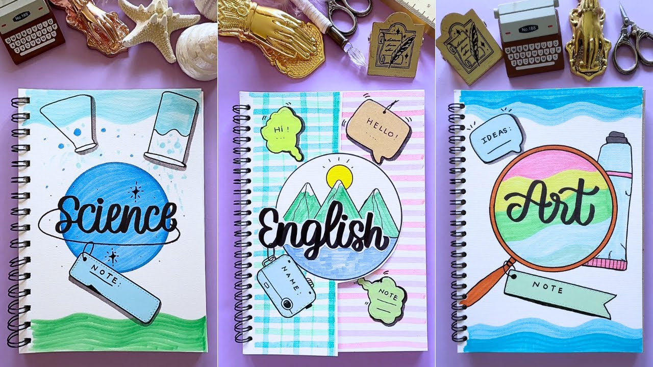 11 Simple Front Page Ideas ✨ | Make Your Notebook Stand Out