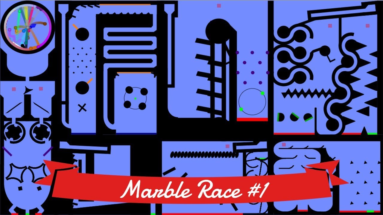 Marble Race #1: Elimination - 32 colors | Bouncy Marble