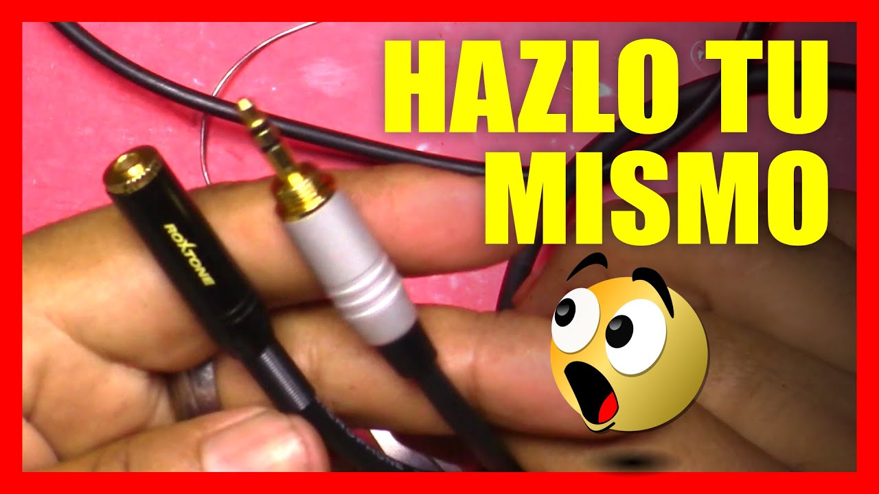 DIY Como fabricar EXTENSIÓN de AUDIFONOS 🎧- Construir ALARGADOR de AUDIO estéreo jack 3,5mm