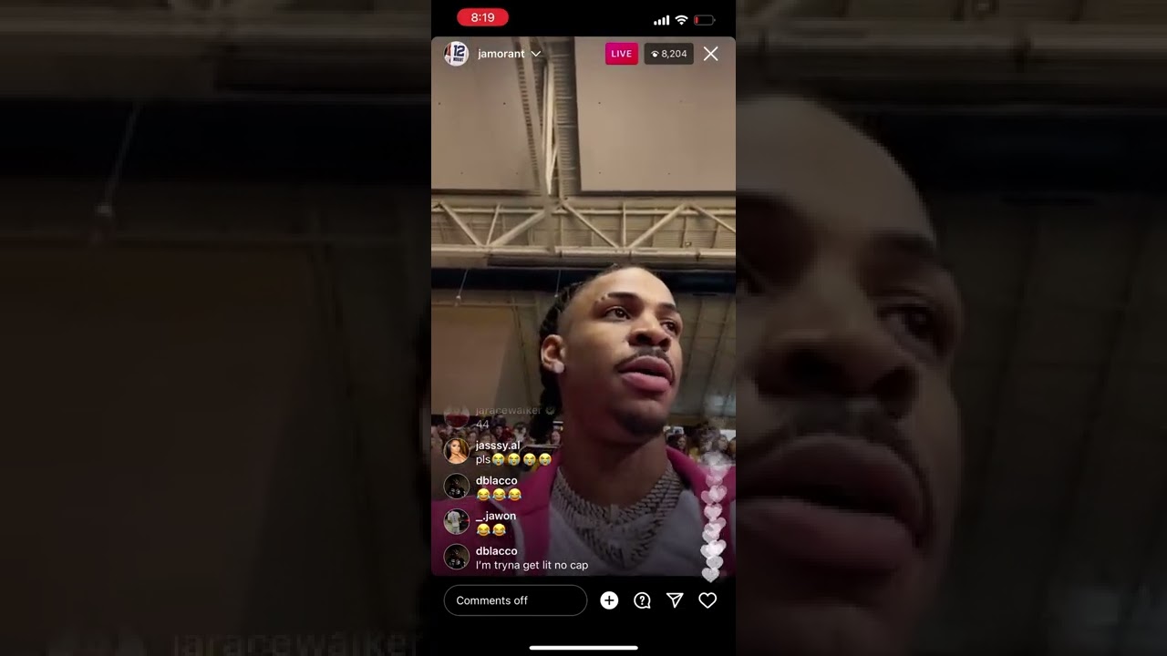 Ja Morant live watching Murray State play