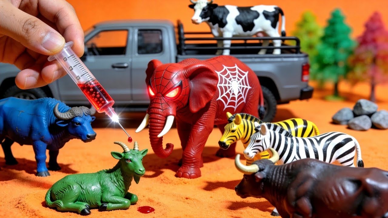 AMAZING Toy Animals Walking 🐄🐘 | Cow & Elephant | WADIDAU‼️