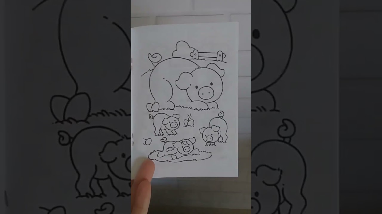 Nosso mini Livro de Colorir No Tema Fazendinha baby menina
