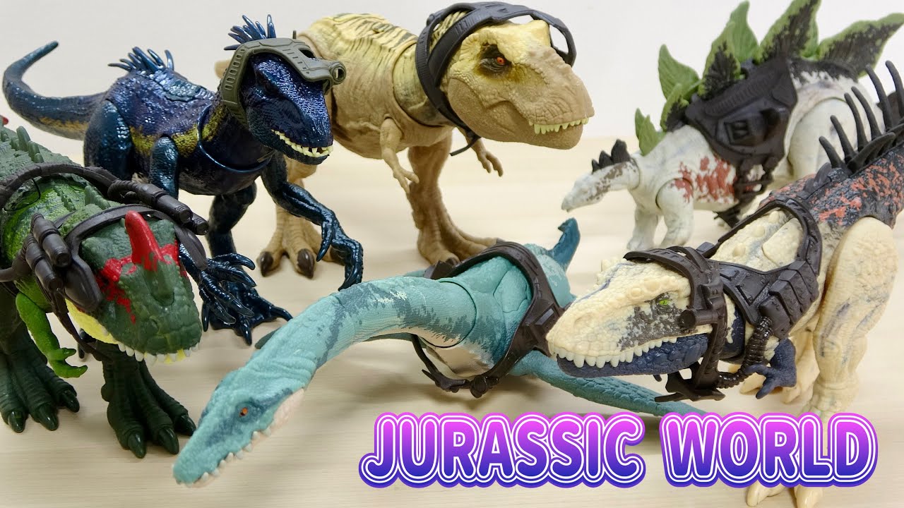 ジュラシックワールド DINO TRACKERSシリーズ 追跡装置が付いた恐竜フィギュアを一気に見ていきます!
