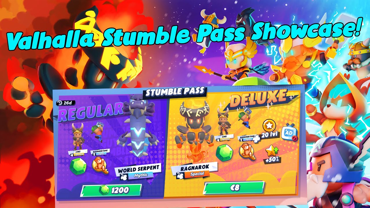New 0.94 Stumble Pass Showcase | New Skins, Victory Animations, Emotes & More!