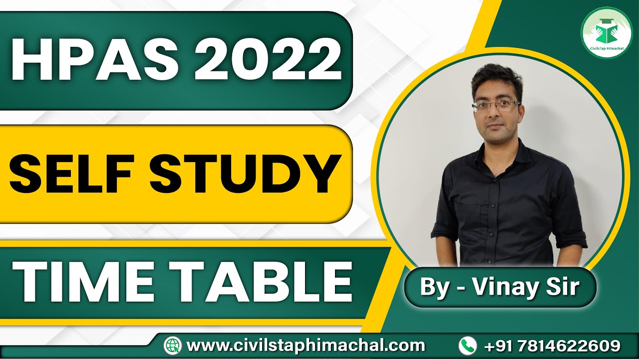 Clear HPAS 2022 | Self Study Plan with Time Table and Time Management | Himachal Administrative