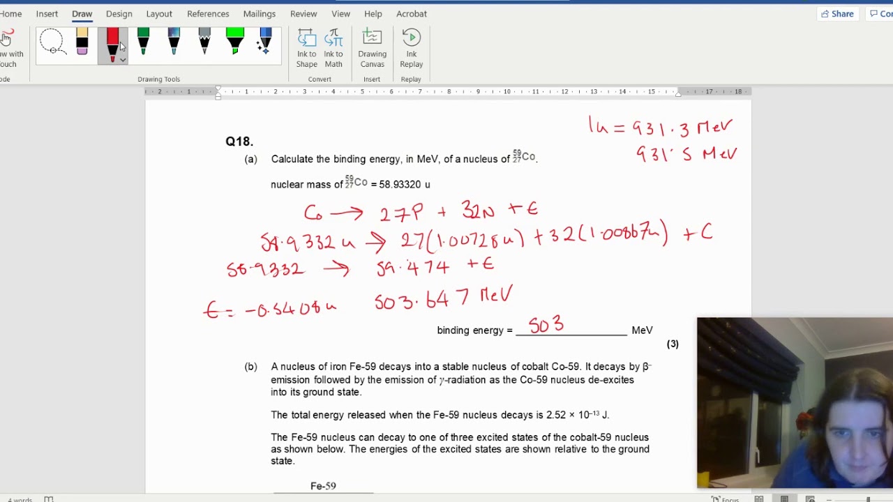 Question 18 Nuclear with energy levels too