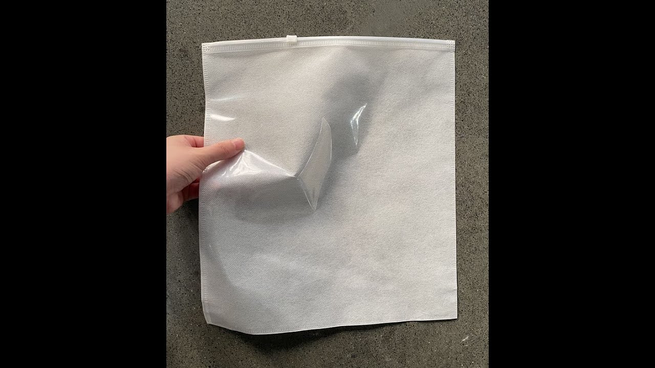 Non Woven Zipper Bag Making Machine Video| 2 feeding unit| with online ziplock welding