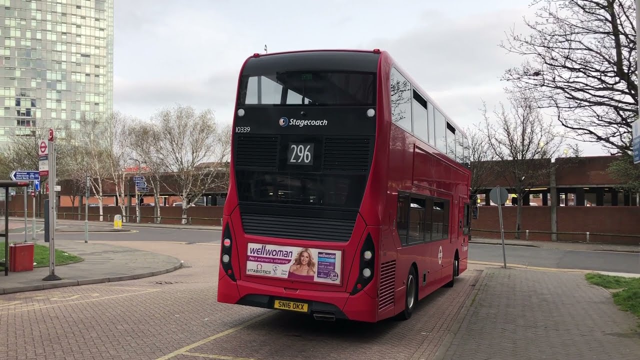 Journey on Stagecoach London Enviro 400MMC 10339 SN16OKX on Route 296 ft. Aayan Sarwar TV