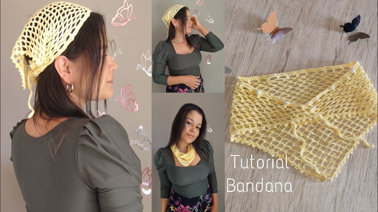 Bandana de Crochê super fácil para iniciantes 