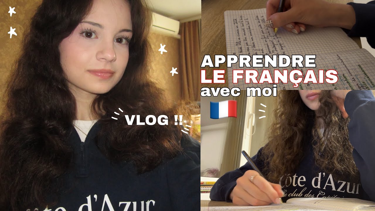 apprendre le français avec moi 🇫🇷🤍 study vlog