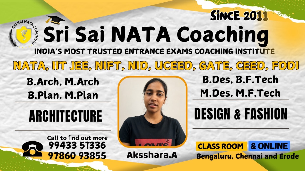 2026 AKSSHARA TIPS, Erode | B.Des | NIFT - Bengaluru, Feedback about Sri Sai NATA Coaching
