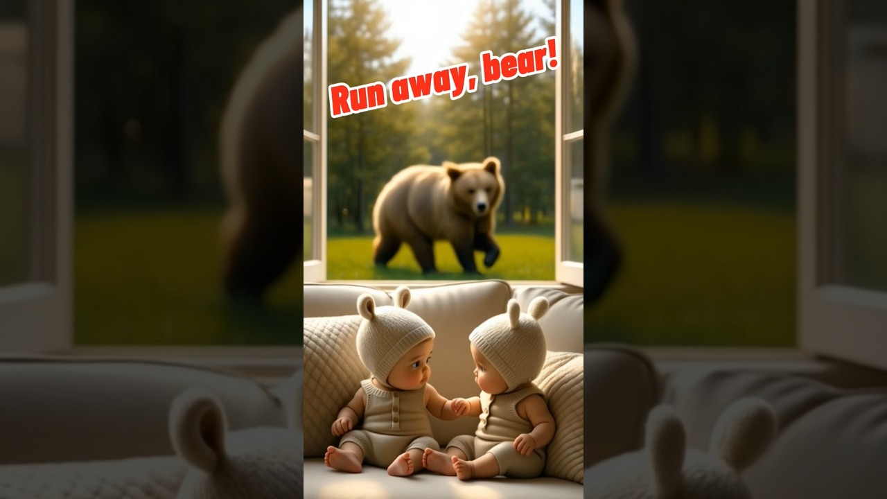 Run away, bear!#HiddenHero #AnimalRescue #CuteAnimals#CatHero #BraveCat #AnimalShorts #HiddenHero