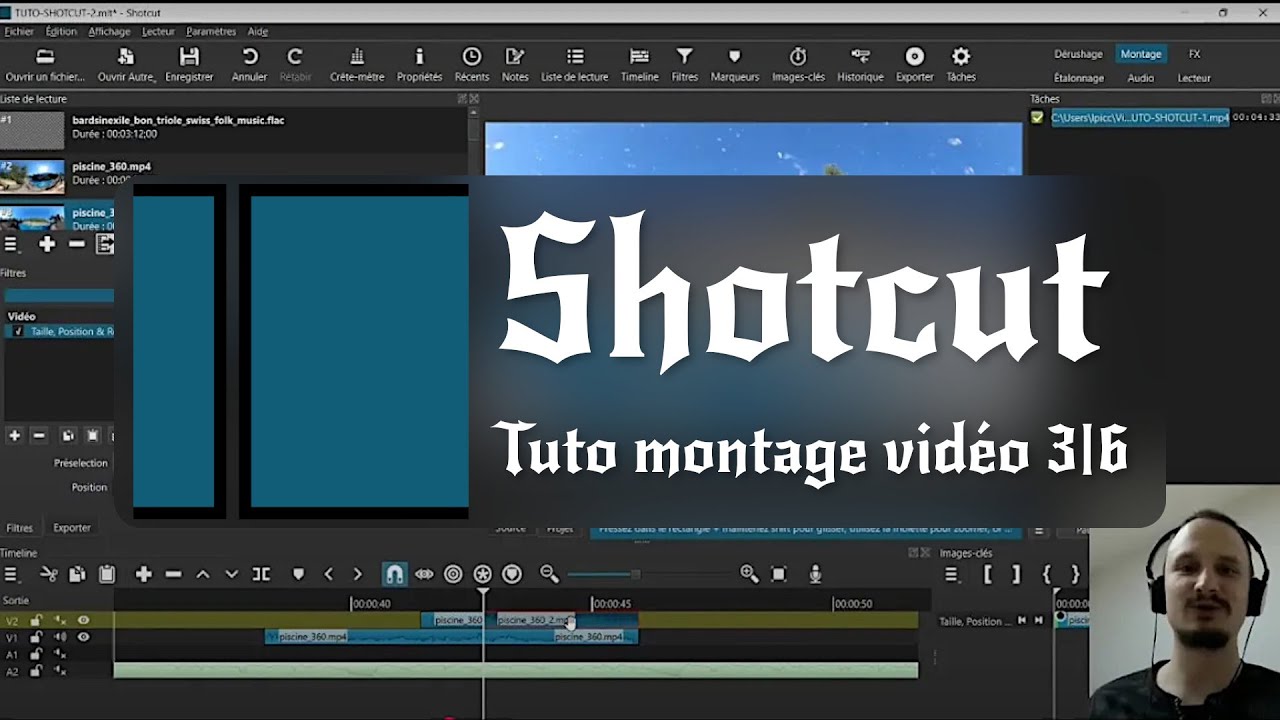 TUTO Création Vidéo Shotcut FR 3/6 🇨🇭 - Monter une vidéo de voyage complète en 30 minutes
