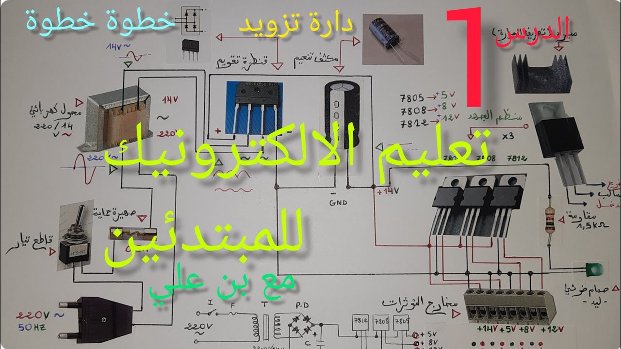 تعلم الالكترونيك مع بن علي ،الدرس 1.