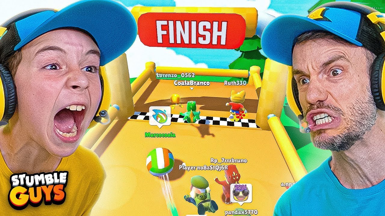 PASSEI NERVOSO NO STUMBLE GUYS COM MARCOS E LAURA - Brancoala Games