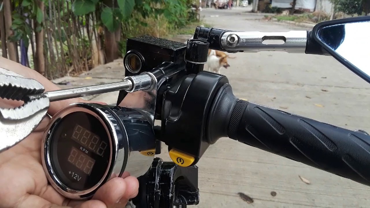 RPM GAUGE with VOLT METER easy INSTALLATION for Raider 150 carb