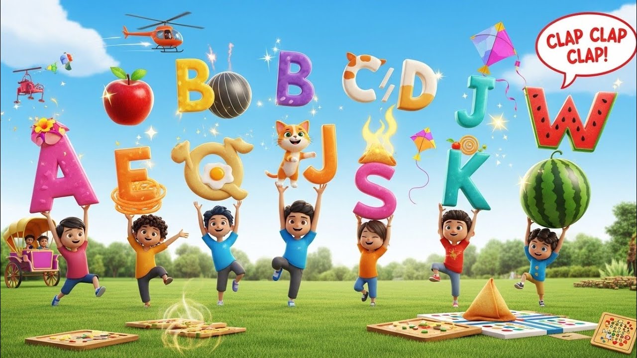 A for Apple – Desi ABC Party Song! 🍎🪁