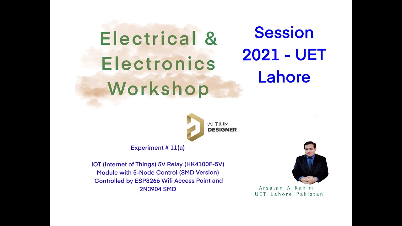 Exp 11a -EEW- Session 2021 IOT Based 5 Node (Relays) control using Esp8266 and 2n3904 sMD transistor