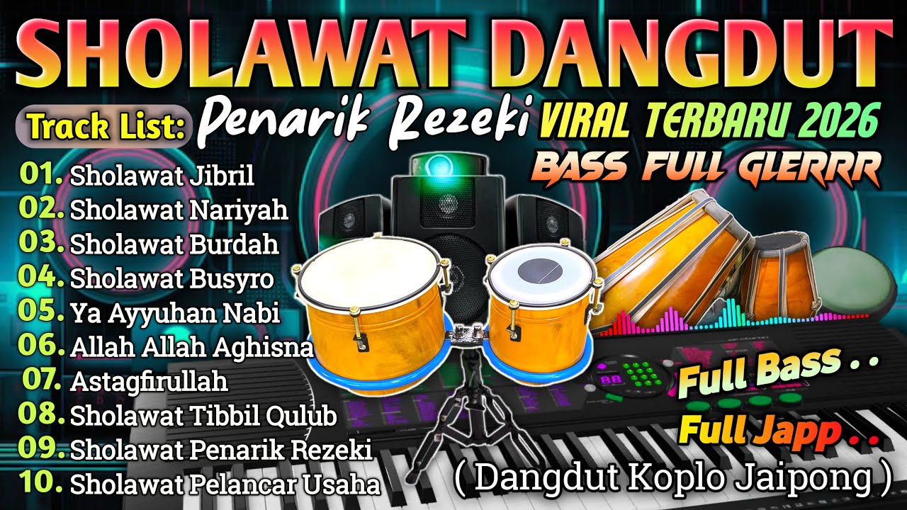 SHOLAWAT NABI VERSI KOPLO FULL ALBUM BASS GLERR TERBARU 2026 | SHOLAWAT MERDU NONSTOP 2 JAM VIRAL