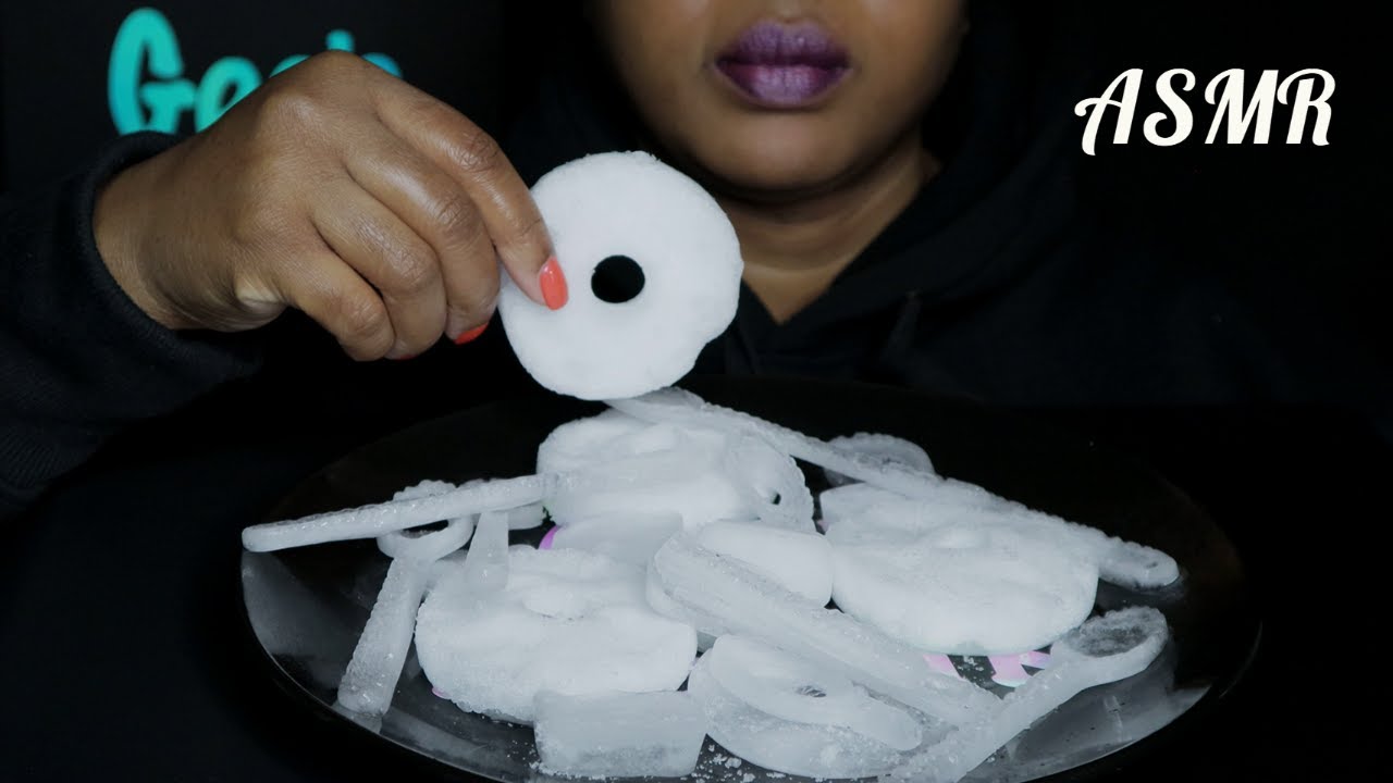 ASMR CARBONATED ICE|DRY POWDERY ICE|ICE EATING|NO TALKING