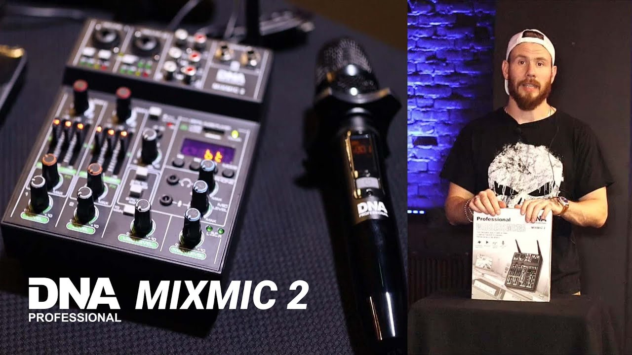 DNA MIXMIC 2 – mikser audio USB Bluetooth MP3 + mikrofony bezprzewodowe zestaw nagłośnienia