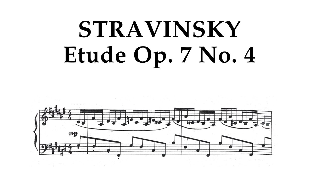Stravinsky: Etude Op. 7 No. 4 (Vivo) - audio and sheet music (Muzgiz)