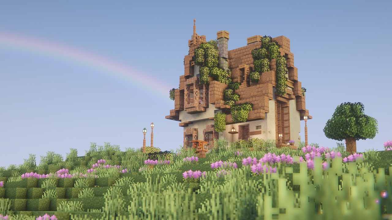 Minecraft | How to Build a Cozy Hill Cottage | Tutorial