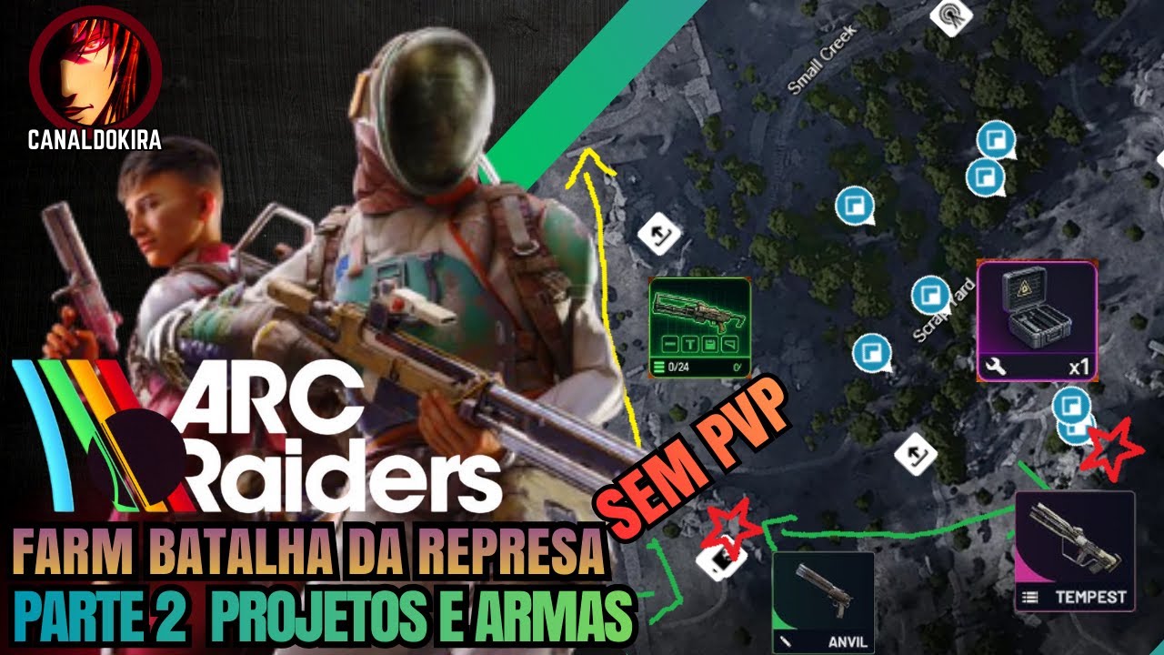 ARC RAIDERS FARM BATALHA DA REPRESA PARTE 2 ROTA DE PROJETOS E ARMAS SEM PVP !!