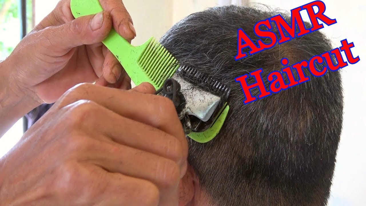 ASMR Relaxing Haircut   Manual Clipper and scissors cut   No talking