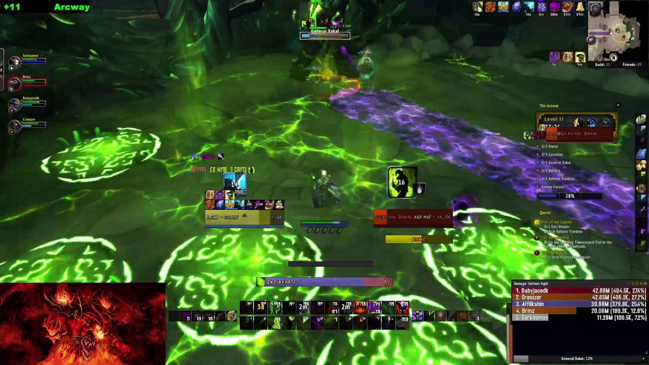 Mythic +11 Arcway, Destruction warlock PoV