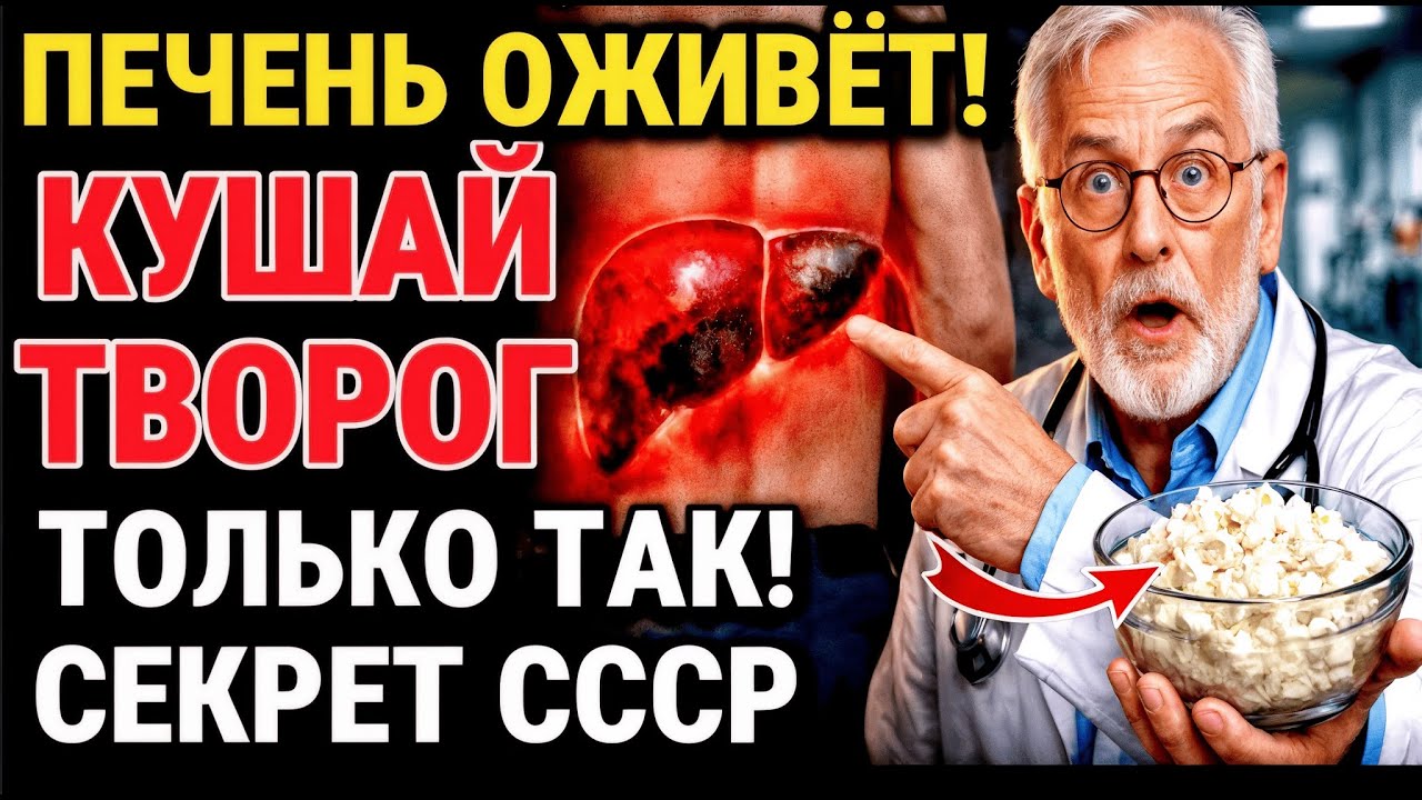 ПЕЧЕНЬ СОТРЕТ ВЕСЬ ЖИР! Почему в СССР творог ПРИКАЗЫВАЛИ есть ТАК? Секрет ЗДОРОВЬЯ
