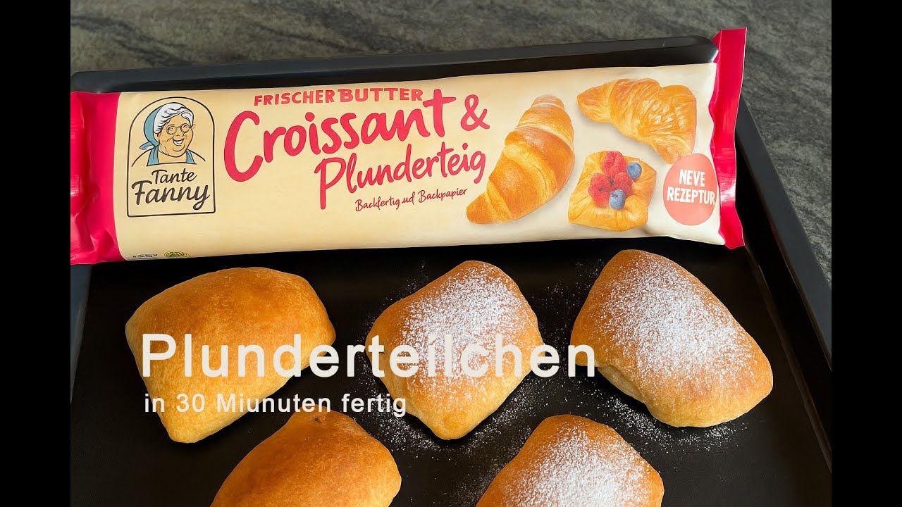 Pflaumenplunder mit Plunderteig aus dem Kühlregal