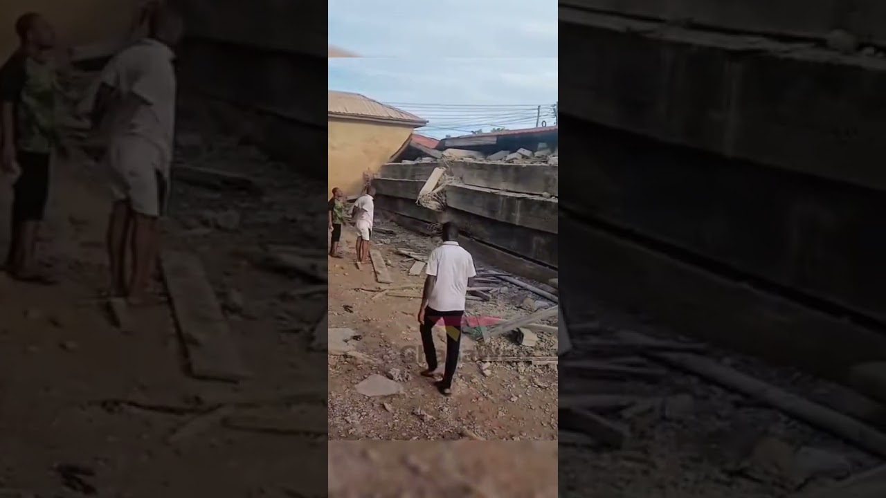 &ldquo;Worshippers&rdquo; trapped as uncomplicated school building collapsed in Accra #news #shorts #accra #FYP