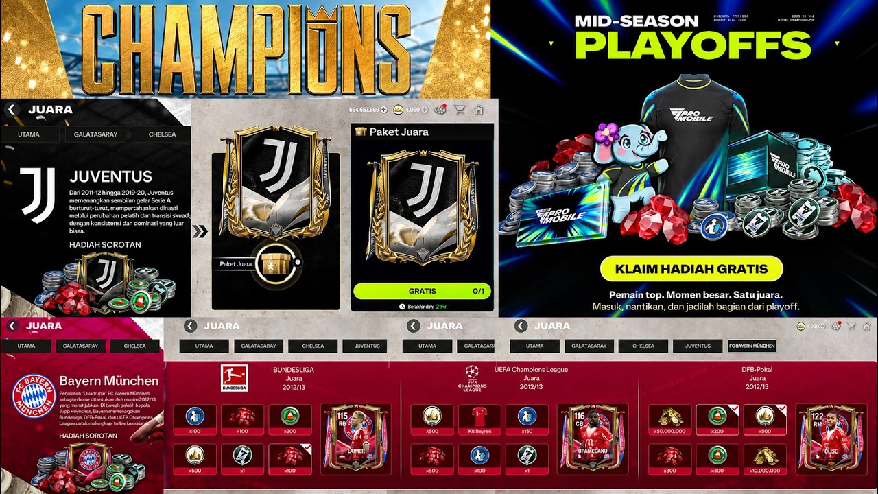 PEMAIN 122 GRATIS EVENT CHAMPIONS WEEK 2 & CARA MENYELESAIKAN MISI PERAYAAN PLAYOFF FC PRO MOBILE 26