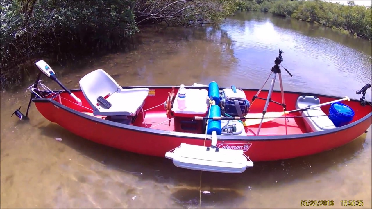 Canoe steering wheel system with trolling motor