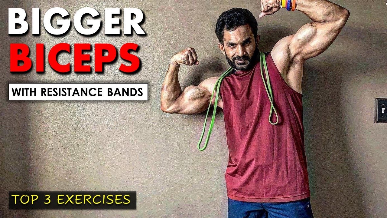 Top 3 Biceps Workouts with Resistance Bands | Hindi |  Fitness My Life